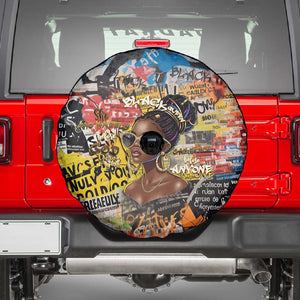 Black Her Story Graffiti Queen Spare Tire Cover Black Woman Empowerment - African Pride