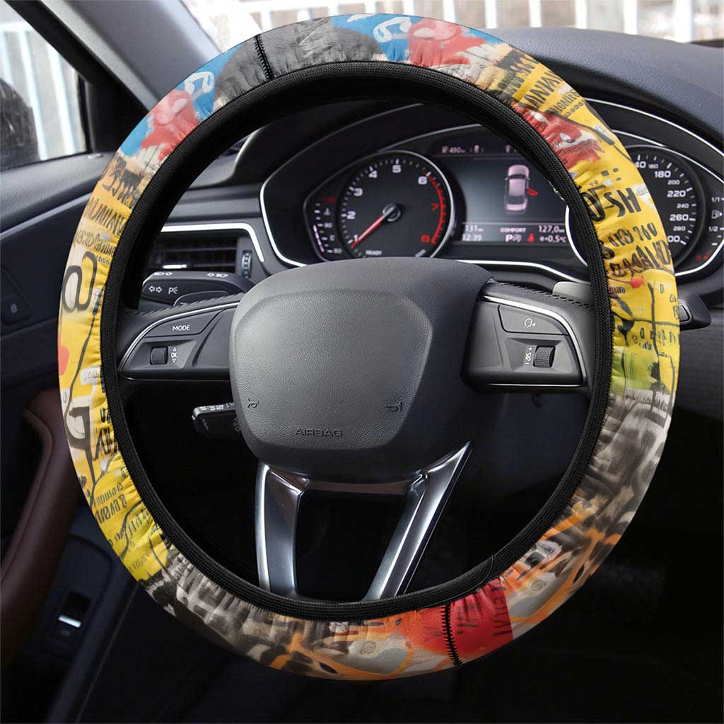 Black Her Story Graffiti Queen Steering Wheel Cover Black Woman Empowerment - African Pride