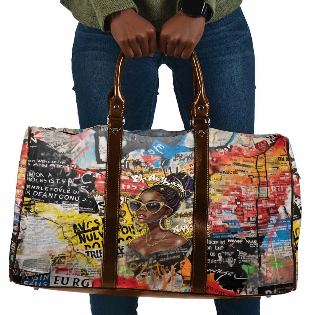 Black Her Story Graffiti Queen Travel Bag Black Woman Empowerment - African Pride