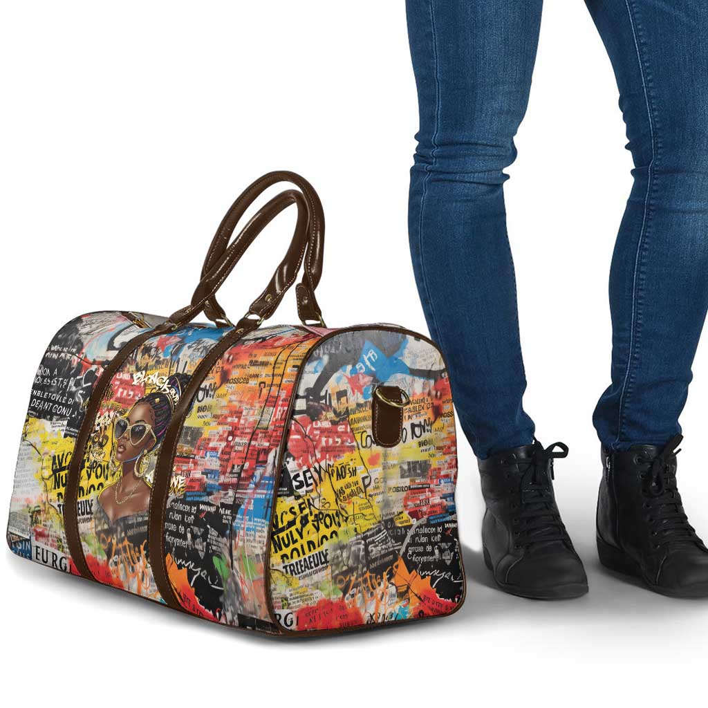 Black Her Story Graffiti Queen Travel Bag Black Woman Empowerment - African Pride