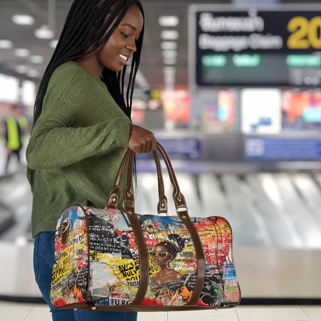 Black Her Story Graffiti Queen Travel Bag Black Woman Empowerment - African Pride