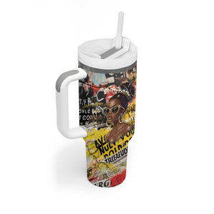 Black Her Story Graffiti Queen Tumbler With Handle Black Woman Empowerment - African Pride