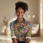 Black Her Story Graffiti Queen Women Casual Shirt Black Woman Empowerment - African Pride