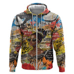 Black Her Story Graffiti Queen Zip Hoodie Black Woman Empowerment - African Pride