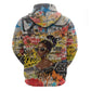 Black Her Story Graffiti Queen Zip Hoodie Black Woman Empowerment - African Pride