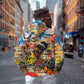 Black Her Story Graffiti Queen Zip Hoodie Black Woman Empowerment - African Pride