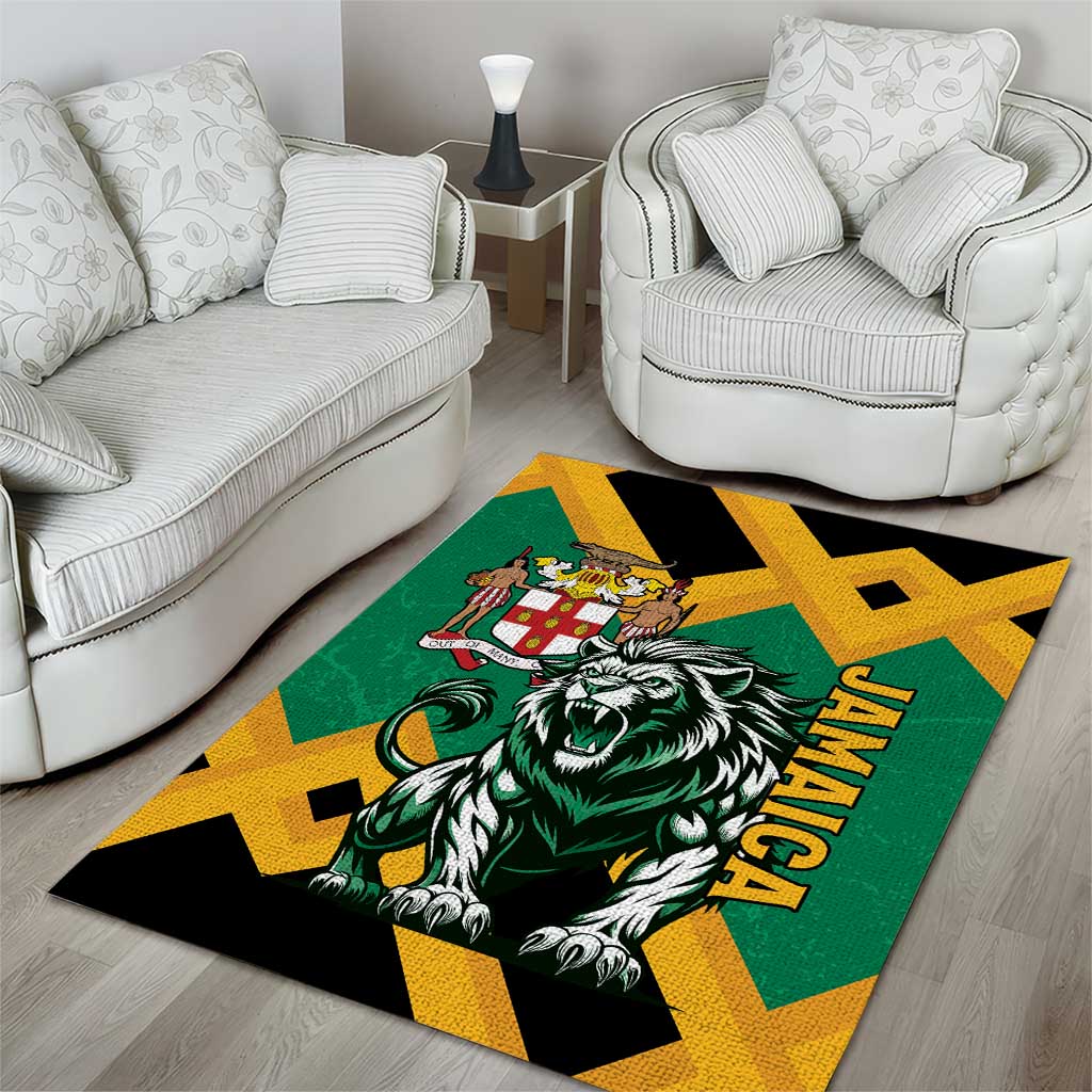 Jumieka Area Rug Lion With Coat Of Arms