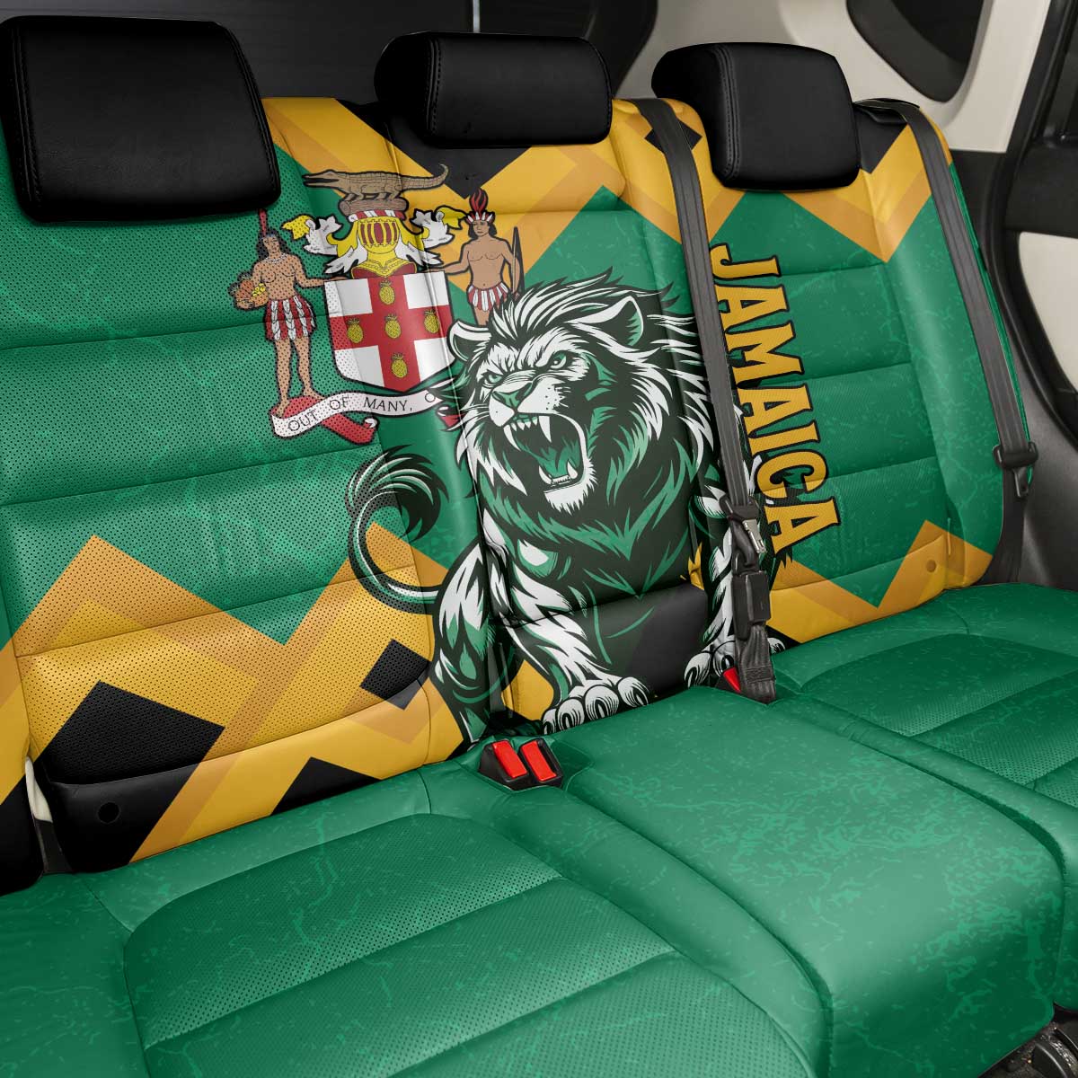 Jumieka Back Car Seat Cover Lion With Coat Of Arms