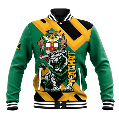 Jumieka Baseball Jacket Lion With Coat Of Arms