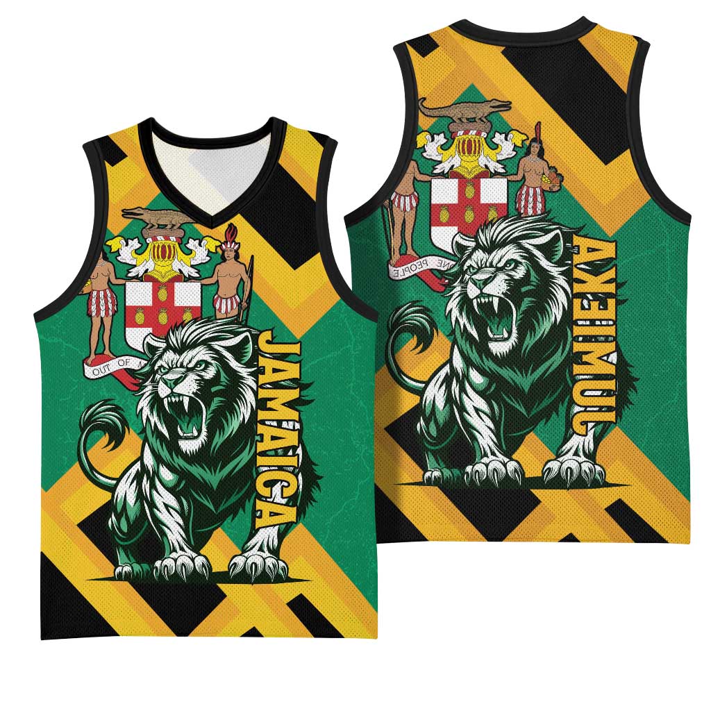 Jumieka Basketball Jersey Lion With Coat Of Arms - African Pride