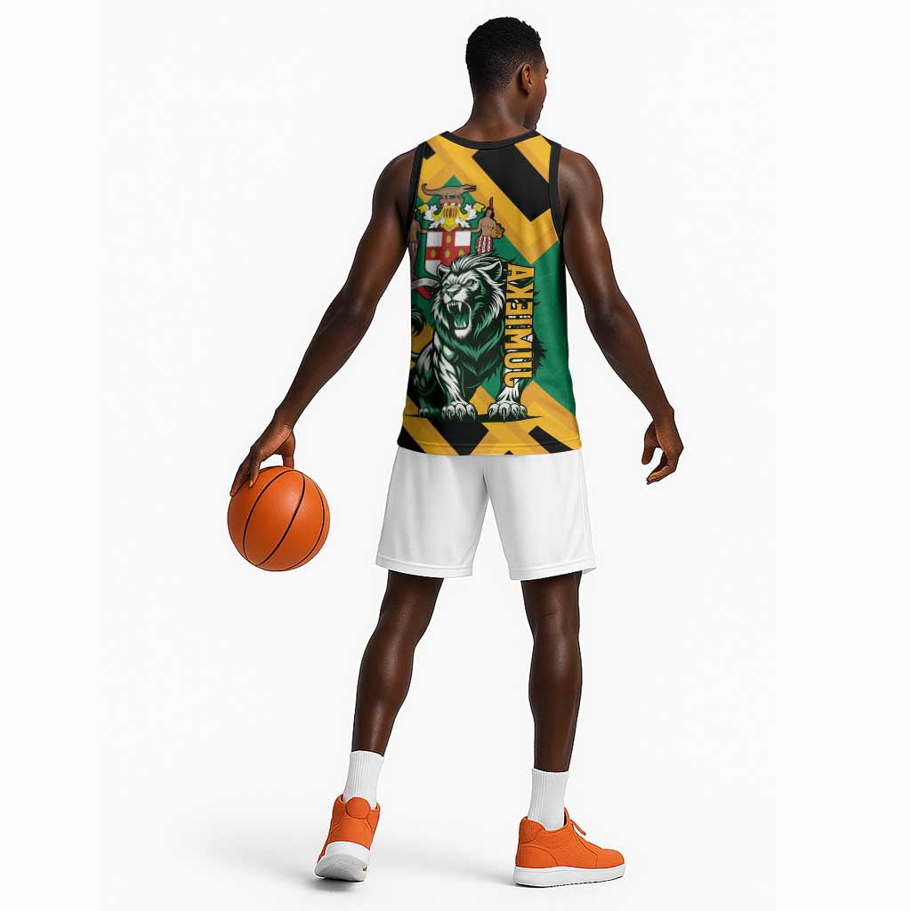 Jumieka Basketball Jersey Lion With Coat Of Arms - African Pride