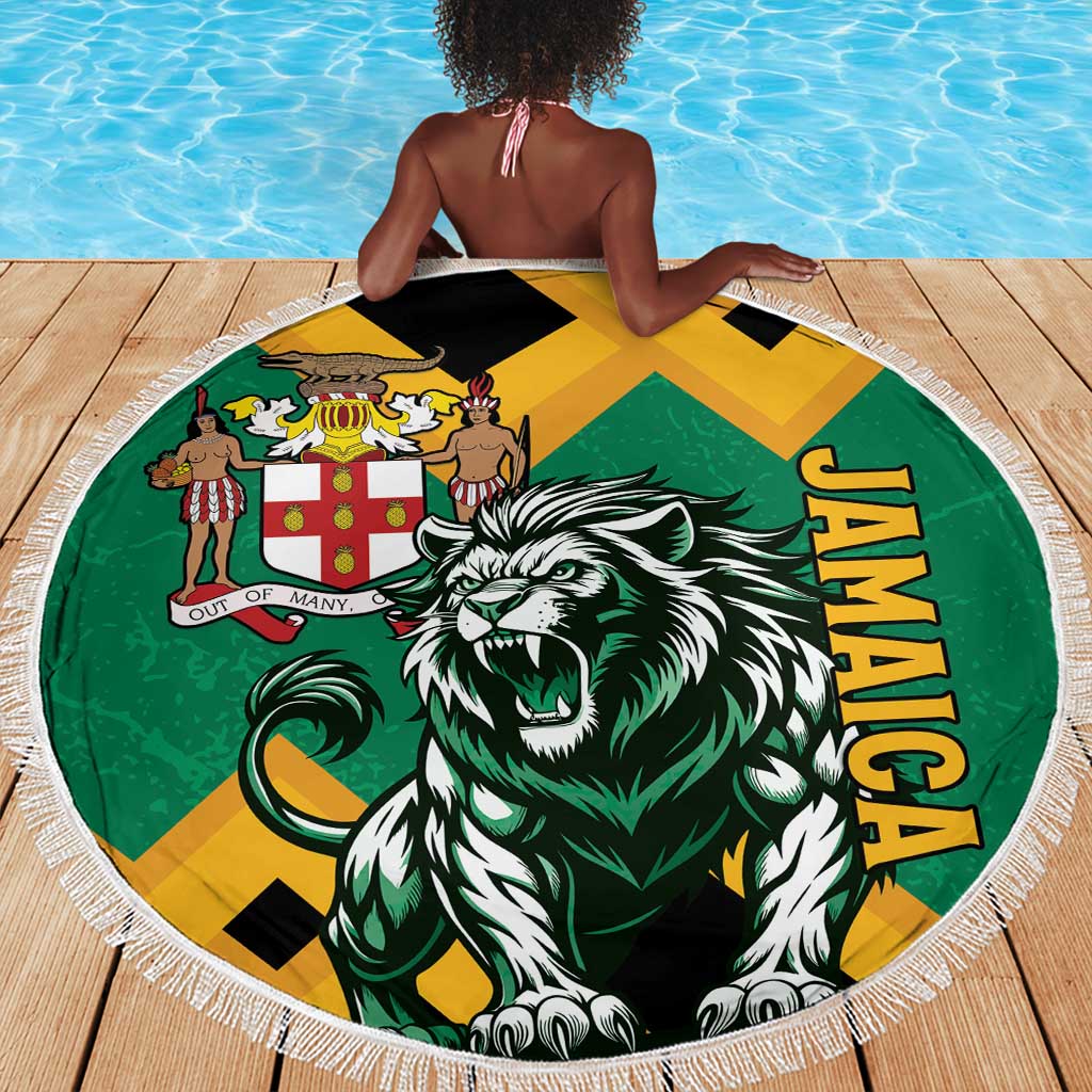 Jumieka Beach Blanket Lion With Coat Of Arms