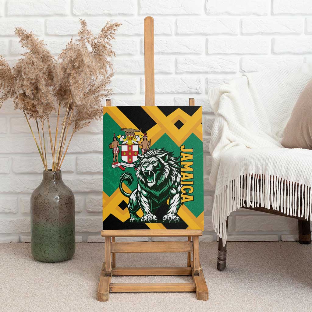 Jumieka Canvas Wall Art Lion With Coat Of Arms