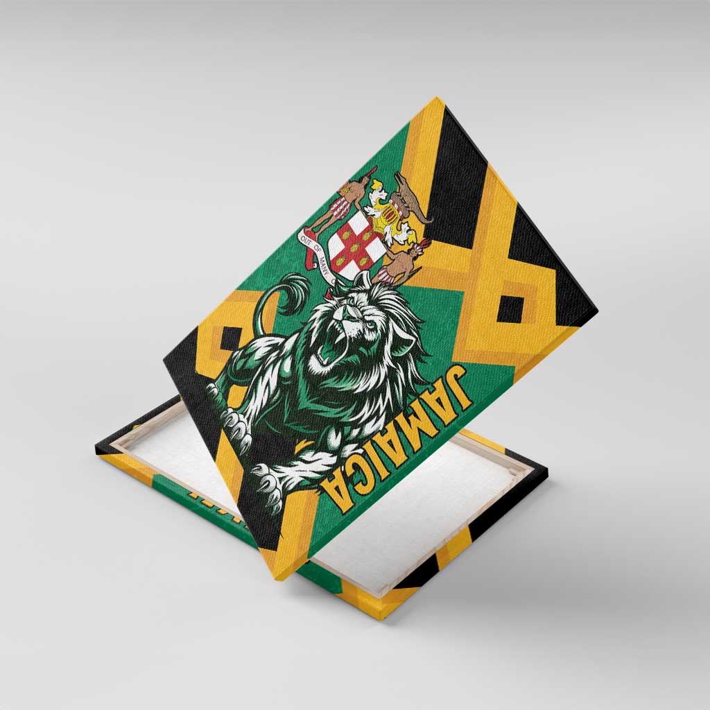 Jumieka Canvas Wall Art Lion With Coat Of Arms