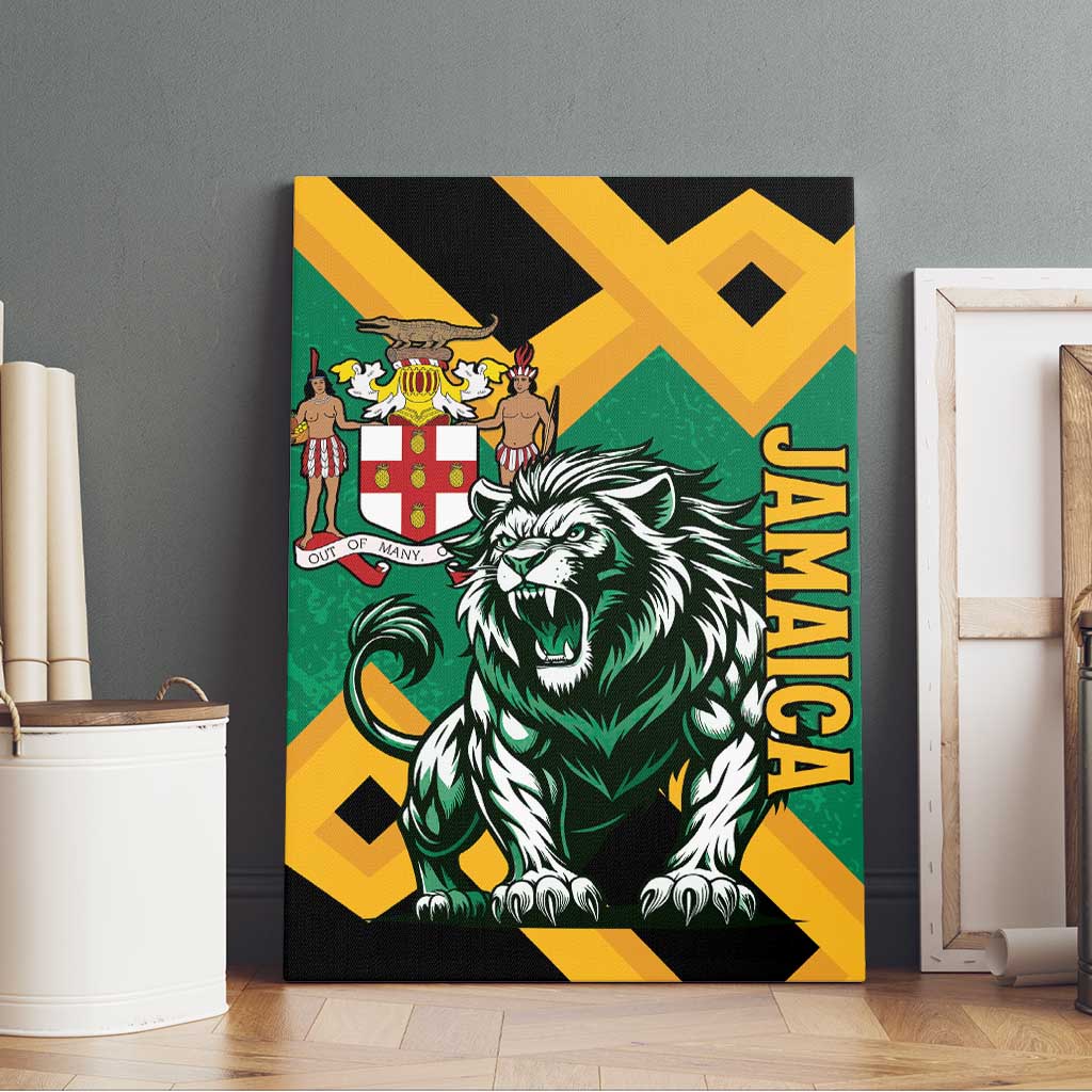 Jumieka Canvas Wall Art Lion With Coat Of Arms