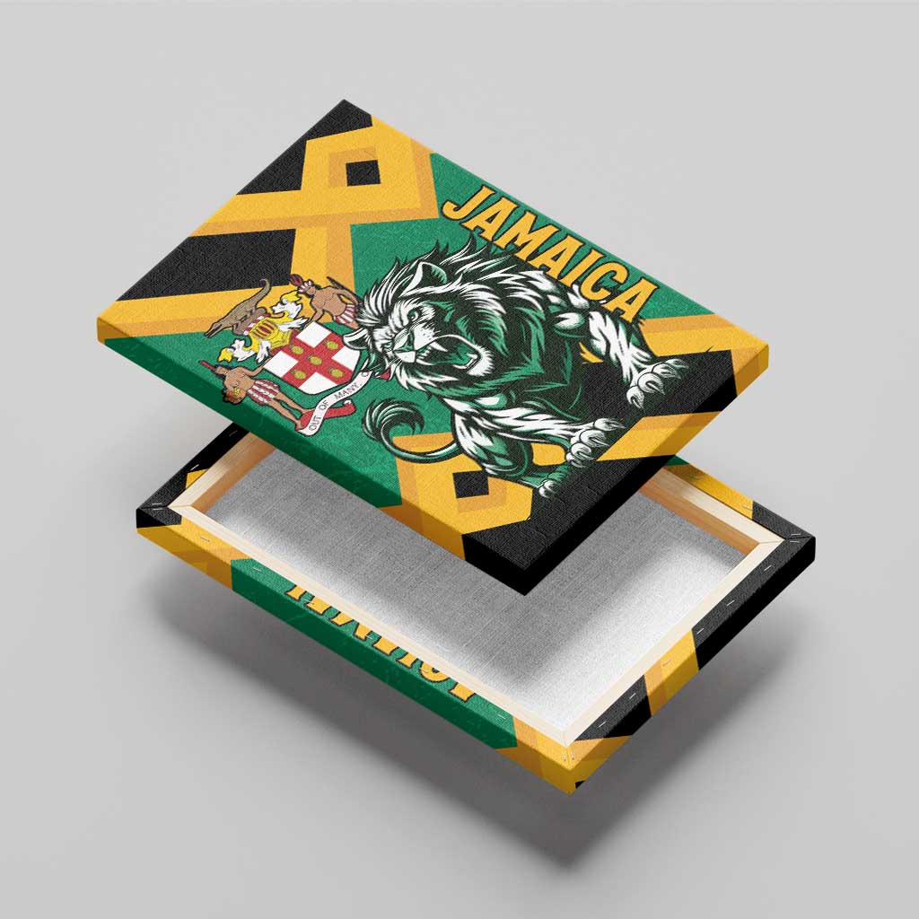 Jumieka Canvas Wall Art Lion With Coat Of Arms