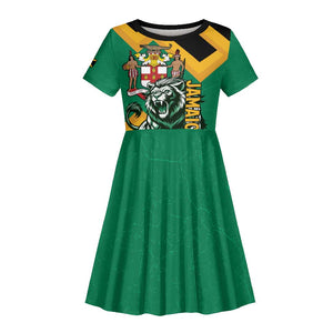 Jumieka Kid Short Sleeve Dress Lion With Coat Of Arms