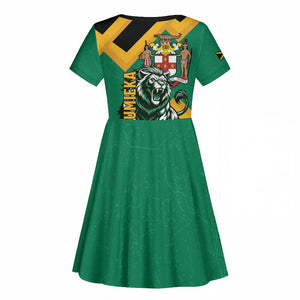 Jumieka Kid Short Sleeve Dress Lion With Coat Of Arms