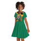 Jumieka Kid Short Sleeve Dress Lion With Coat Of Arms
