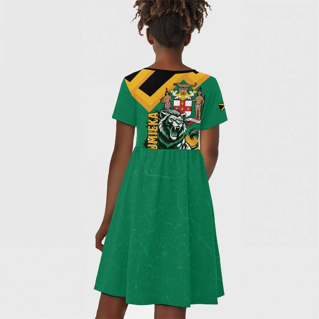 Jumieka Kid Short Sleeve Dress Lion With Coat Of Arms
