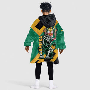 Jumieka Kid Wearable Blanket Hoodie Lion With Coat Of Arms