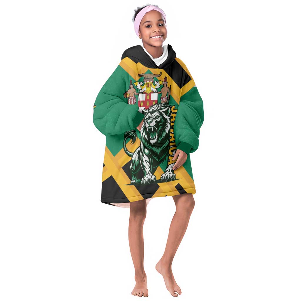 Jumieka Kid Wearable Blanket Hoodie Lion With Coat Of Arms