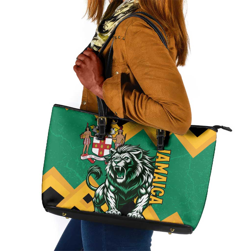 Jumieka Leather Tote Bag Lion With Coat Of Arms