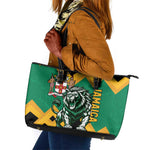 Jumieka Leather Tote Bag Lion With Coat Of Arms