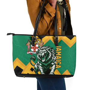Jumieka Leather Tote Bag Lion With Coat Of Arms