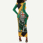 Jumieka Long Sleeve Bodycon Dress Lion With Coat Of Arms LT15