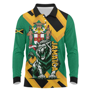 Jumieka Long Sleeve Polo Shirt Lion With Coat Of Arms