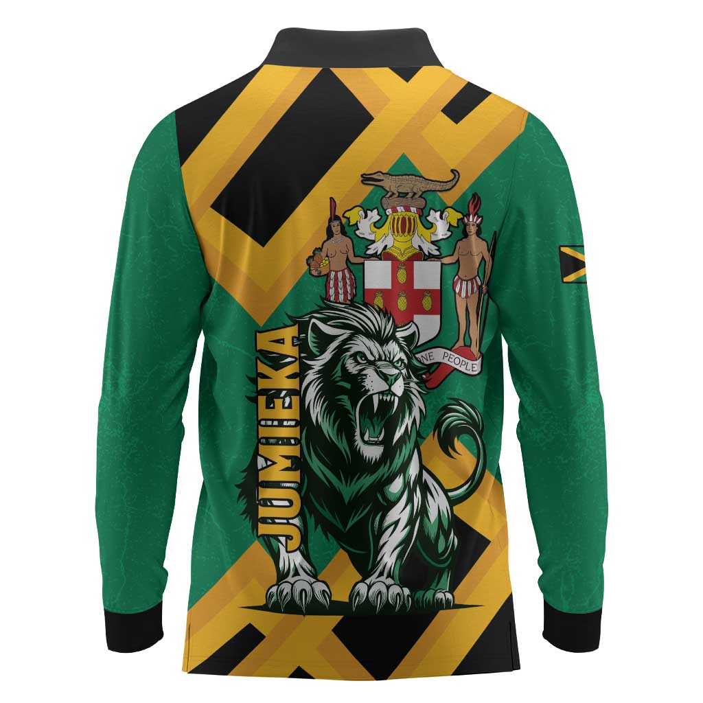 Jumieka Long Sleeve Polo Shirt Lion With Coat Of Arms