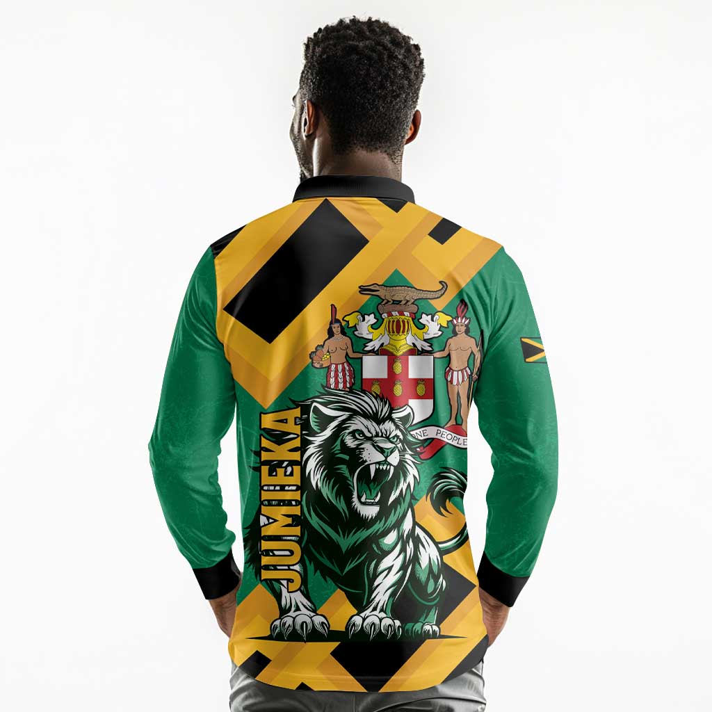 Jumieka Long Sleeve Polo Shirt Lion With Coat Of Arms