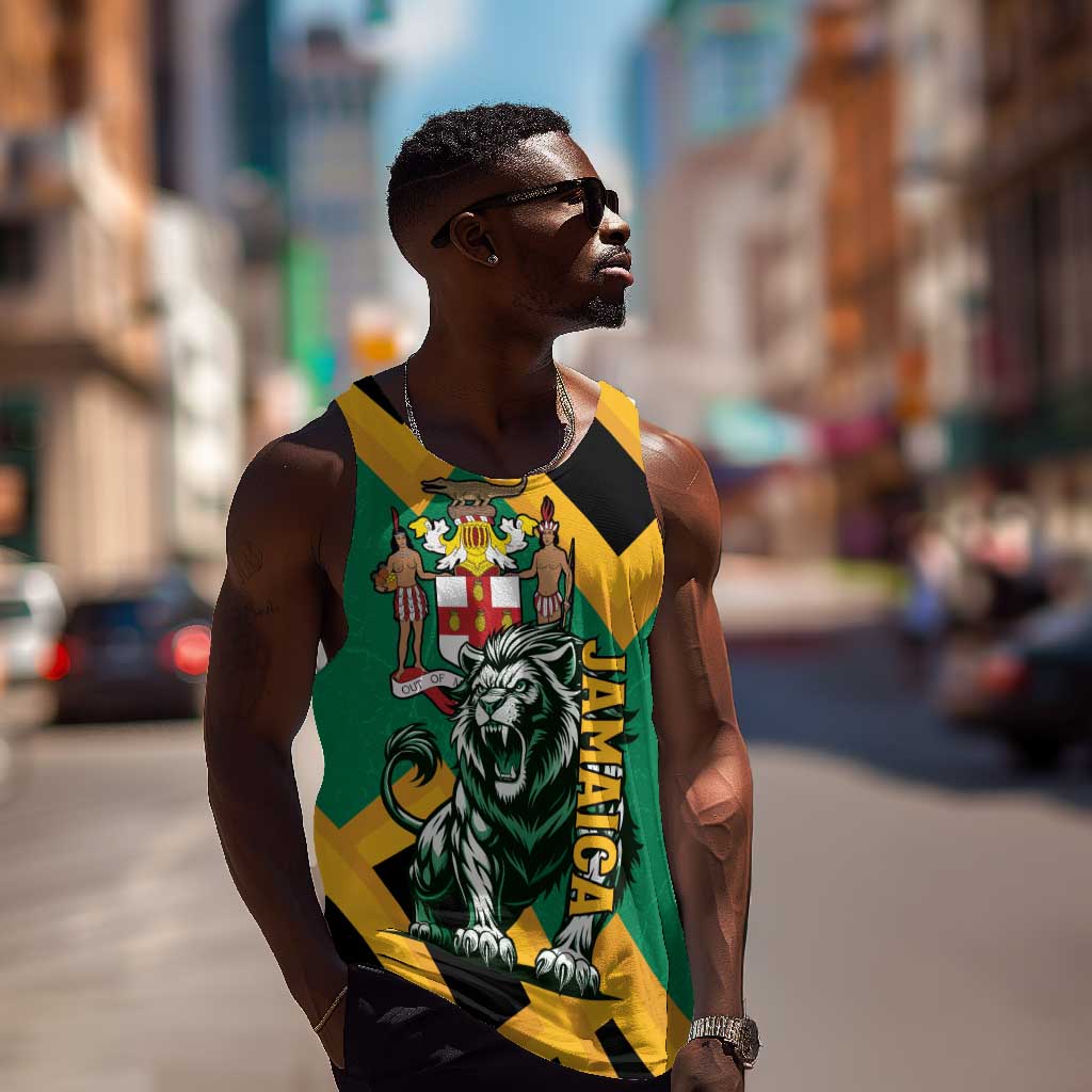 Jumieka Men Tank Top Lion With Coat Of Arms