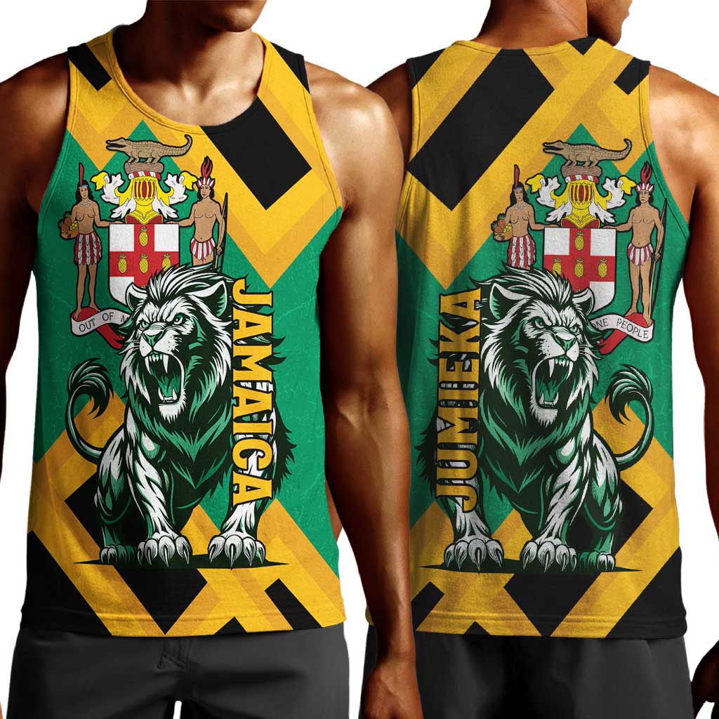 Jumieka Men Tank Top Lion With Coat Of Arms