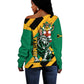 Jumieka Off Shoulder Sweater Lion With Coat Of Arms