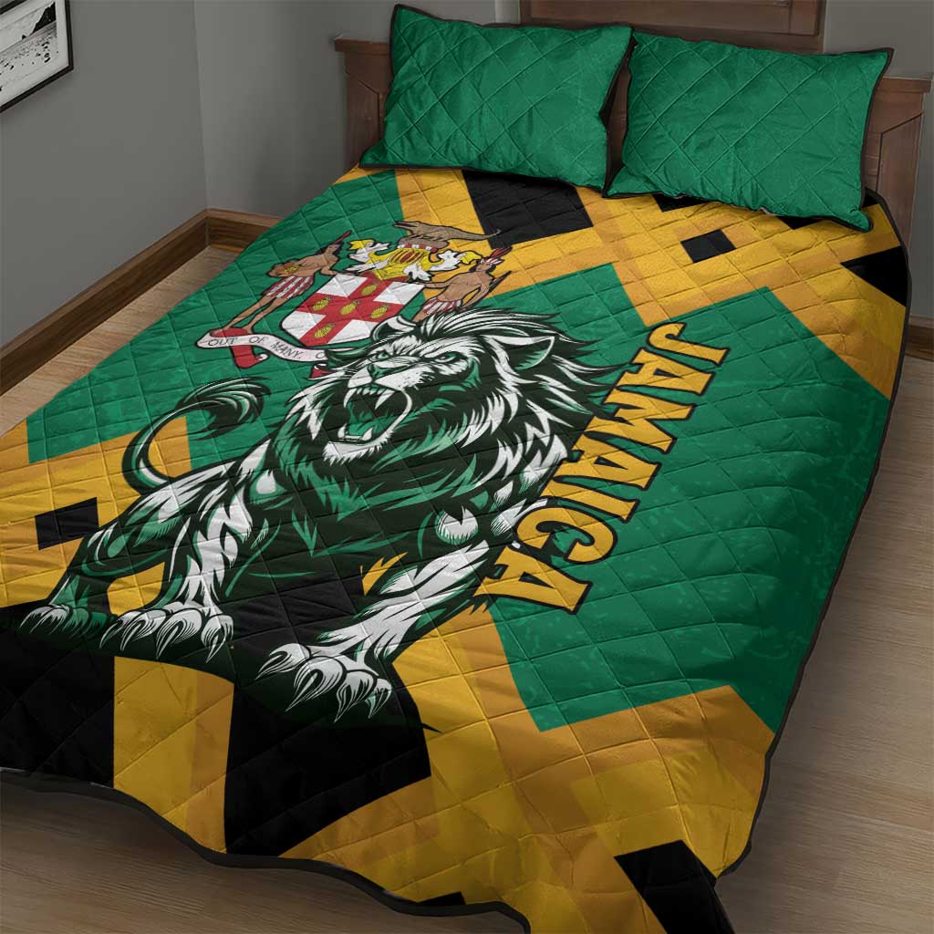 Jumieka Quilt Bed Set Lion With Coat Of Arms
