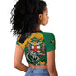 Jumieka Raglan Cropped T shirt Lion With Coat Of Arms