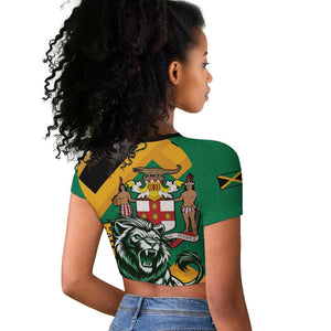 Jumieka Raglan Cropped T shirt Lion With Coat Of Arms