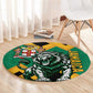 Jumieka Round Carpet Lion With Coat Of Arms
