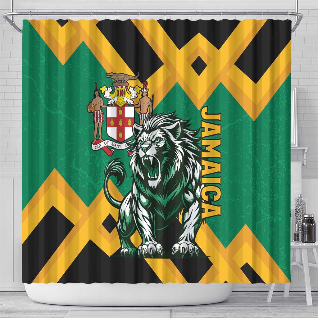 Jumieka Shower Curtain Lion With Coat Of Arms
