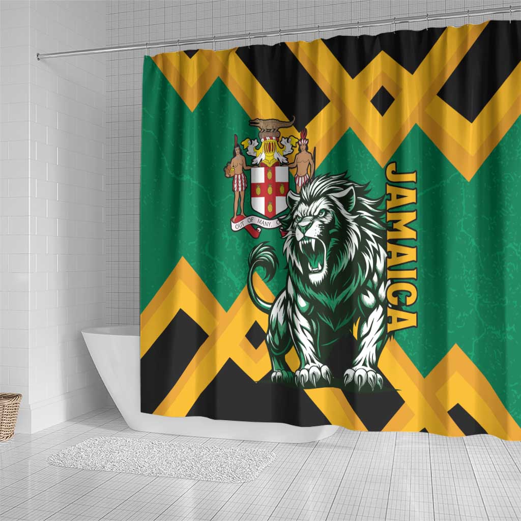 Jumieka Shower Curtain Lion With Coat Of Arms