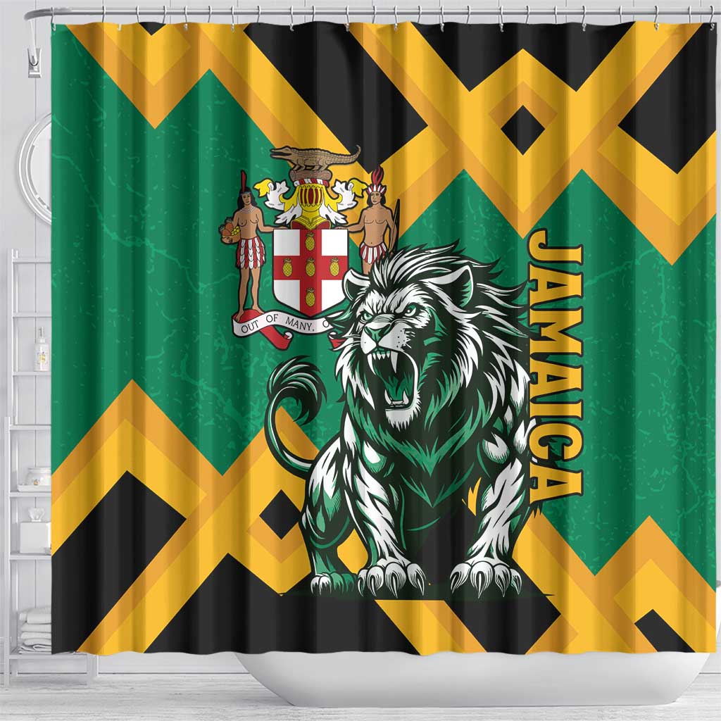 Jumieka Shower Curtain Lion With Coat Of Arms