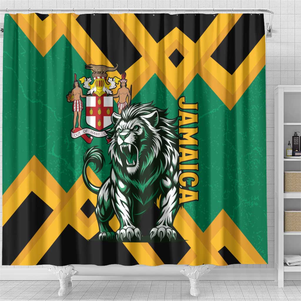 Jumieka Shower Curtain Lion With Coat Of Arms