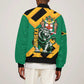 Jumieka Sleeve Zip Bomber Jacket Lion With Coat Of Arms