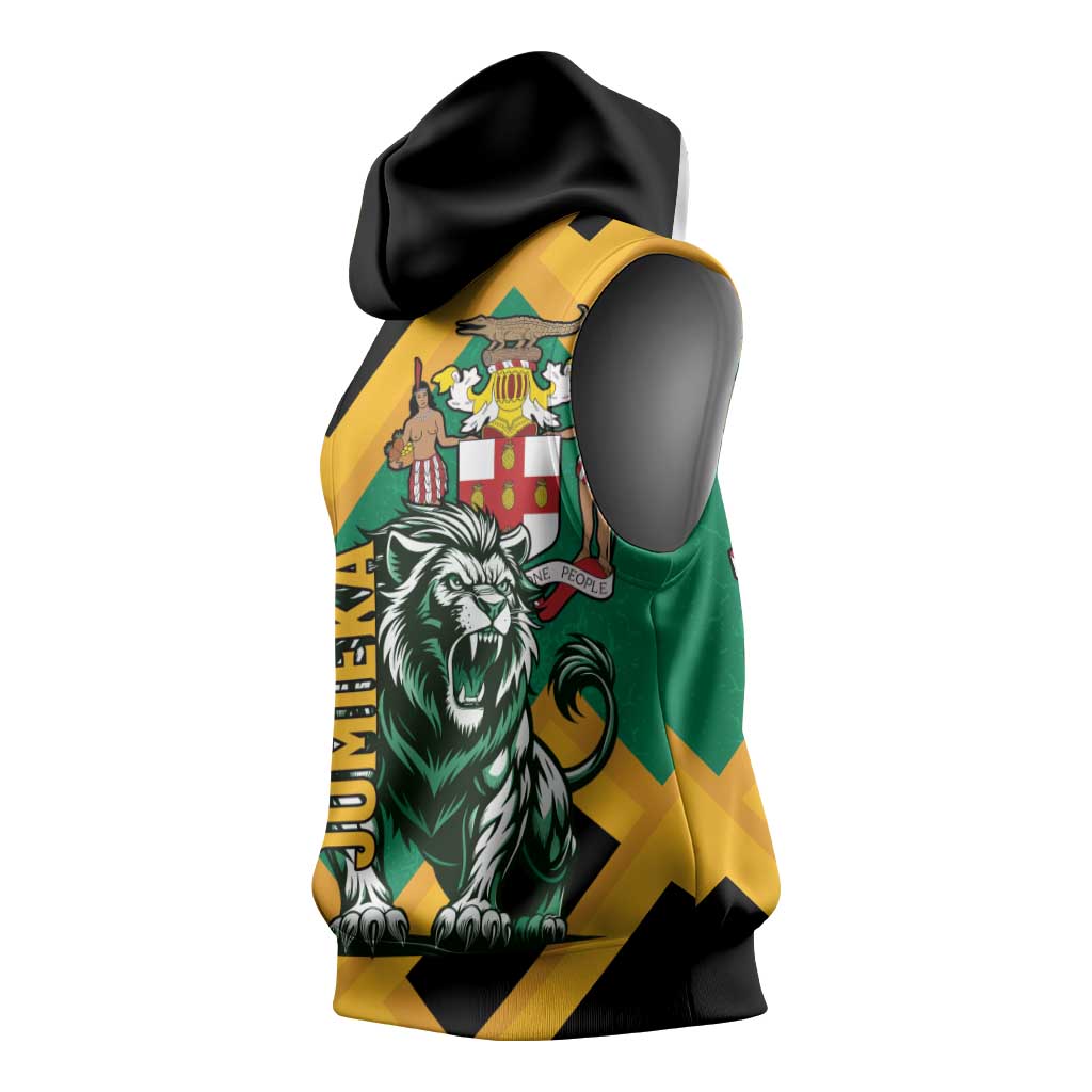 Jumieka Sleeveless Hoodie Lion With Coat Of Arms - African Pride