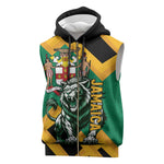 Jumieka Sleeveless Zip Hoodie Lion With Coat Of Arms - African Pride