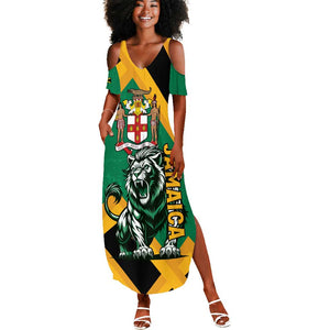 Jumieka Summer Maxi Dress Lion With Coat Of Arms