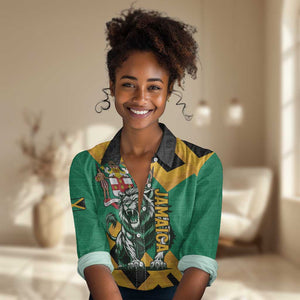 Jumieka Women Casual Shirt Lion With Coat Of Arms