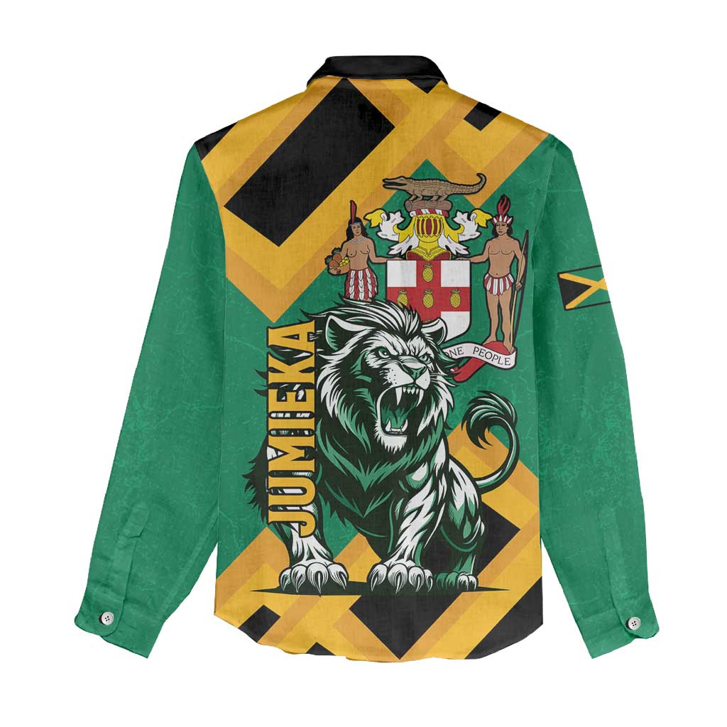 Jumieka Women Casual Shirt Lion With Coat Of Arms